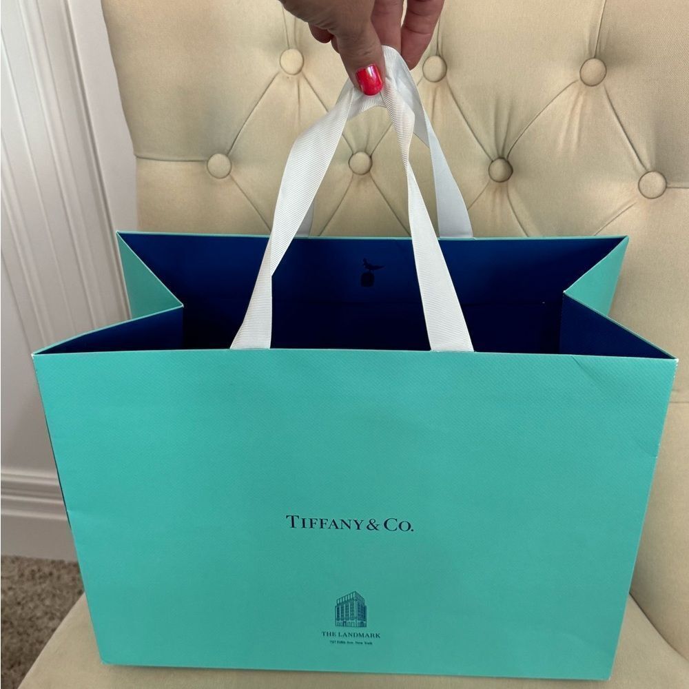 Tiffany & Co. Large Blue Landmark Shopping Tote Bag